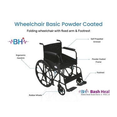 Powder Coated Steel Frame Wheelchair For Self Propelled Mobility in Bangalore