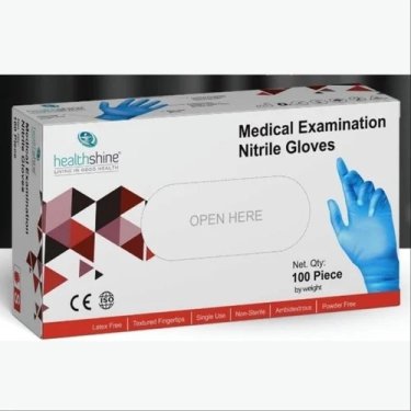 Healthshine Disposable Gloves Blue Non Sterile Food Grade Latex Free 100 Gloves in Bangalore